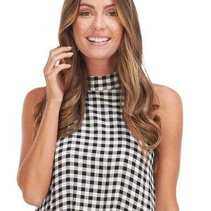 Mud Pie Clara Casual Dress Size S Black Plaid NWT